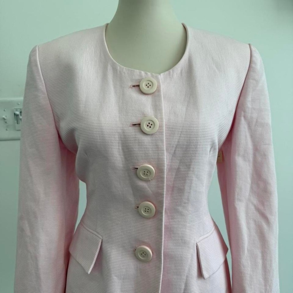 NWT Vintage 1996 Christian Dior Neiman Marcus Pink Blazer — Size 12 - Picture 3 of 8